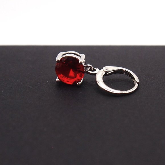 ⭐Bundle Sale⭐ 4Pc. Ruby Earrings and Necklace Set Solid 925 Sterling Silver - Picture 10 of 10